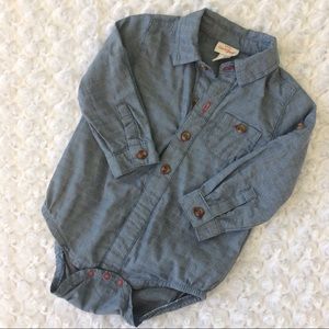 🐥 CAT & JACK baby denim look textured onesie